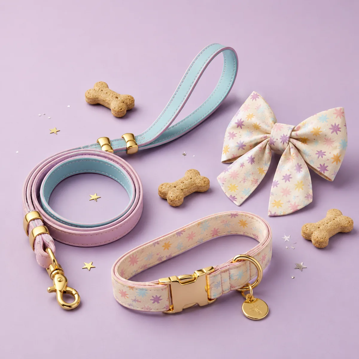 Cream Pet Accessories Set view 2