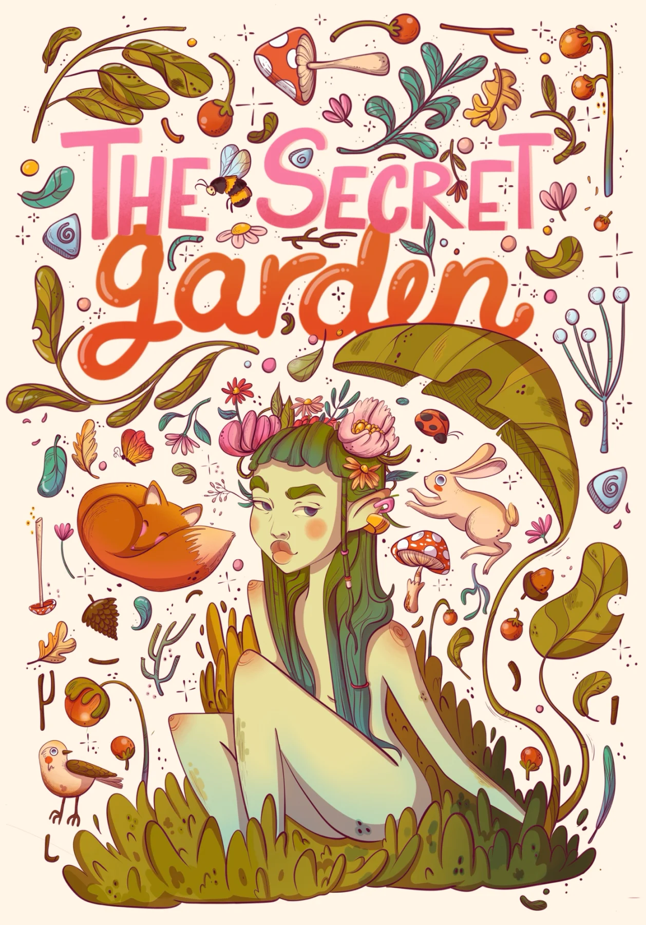 Comparación entre la ilustración cuadrada original y la portada de libro ficticia ampliada